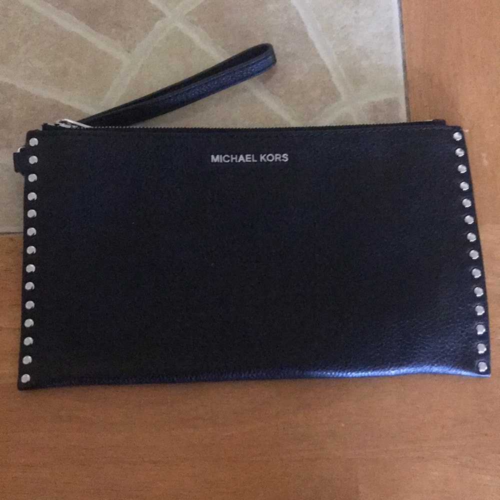 Michael Kors studded clutch wristlet